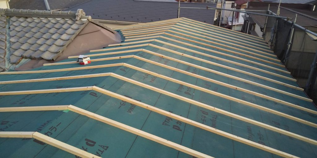 市川市N様 屋根瓦部分解体、瓦棒葺き替え工事