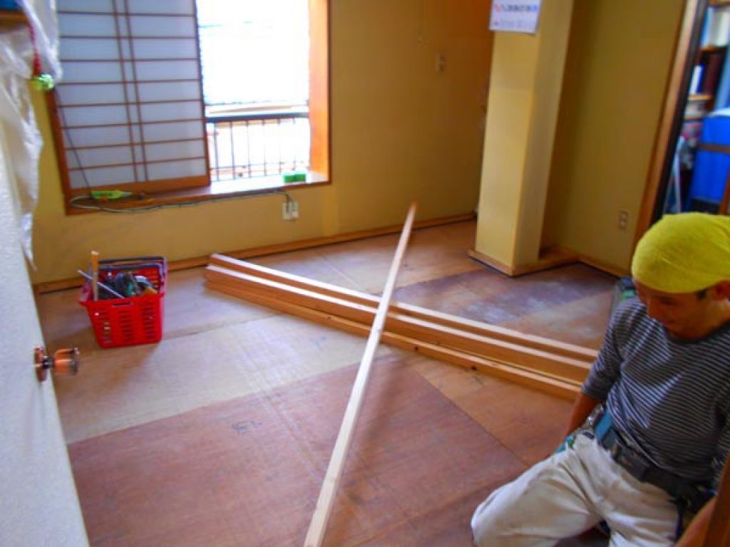 市川市Y様 和室→フローリング変更工事