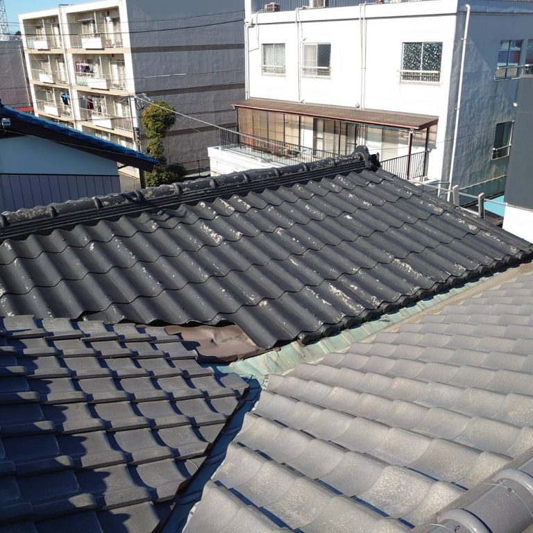 市川市N様 屋根瓦部分解体、瓦棒葺き替え工事