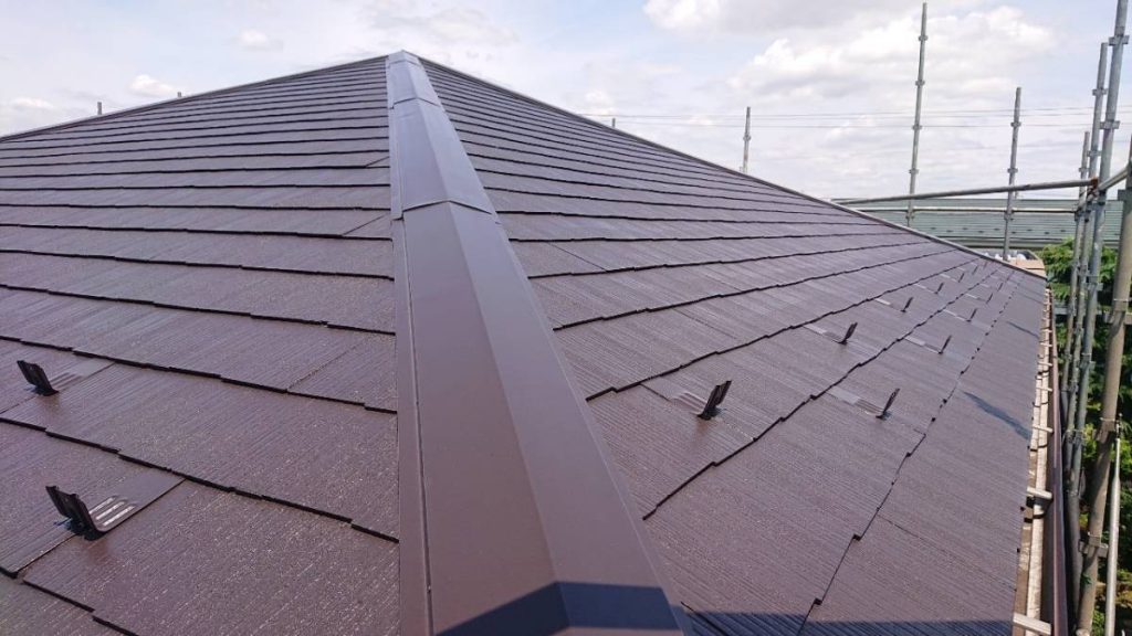 市川市I様 屋根棟交換 外壁・屋根塗装 エアコン設置4台 電気工事